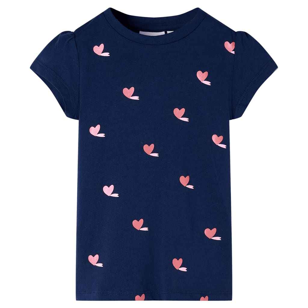 T-shirt infantil azul-escuro 92